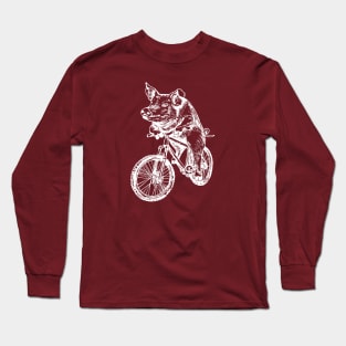 SEEMBO Pig Cycling Bicycle Hog Cyclist Bicycling Bike Biking Long Sleeve T-Shirt